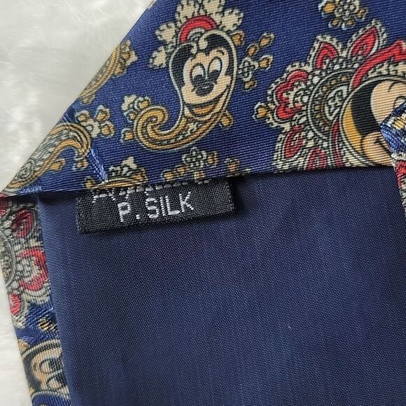 MICKEY MOUSE Paisley‎ Handmade Silk Tie - Picture 5 of 7